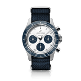 1960 Racing Chronograph, Steel / Navy & White