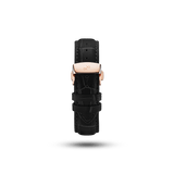 Butterfly Clasp - Black Croco