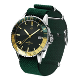 1970 Haagen GMT Automatic, Steel / Green - Swiss Made