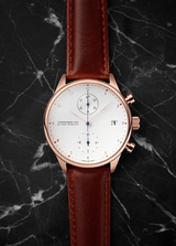 1815 Chronograph, Rose Gold / White