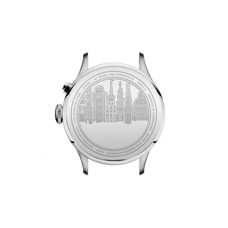 1564 Chronodate Automatic, Steel / Off White (signup1)