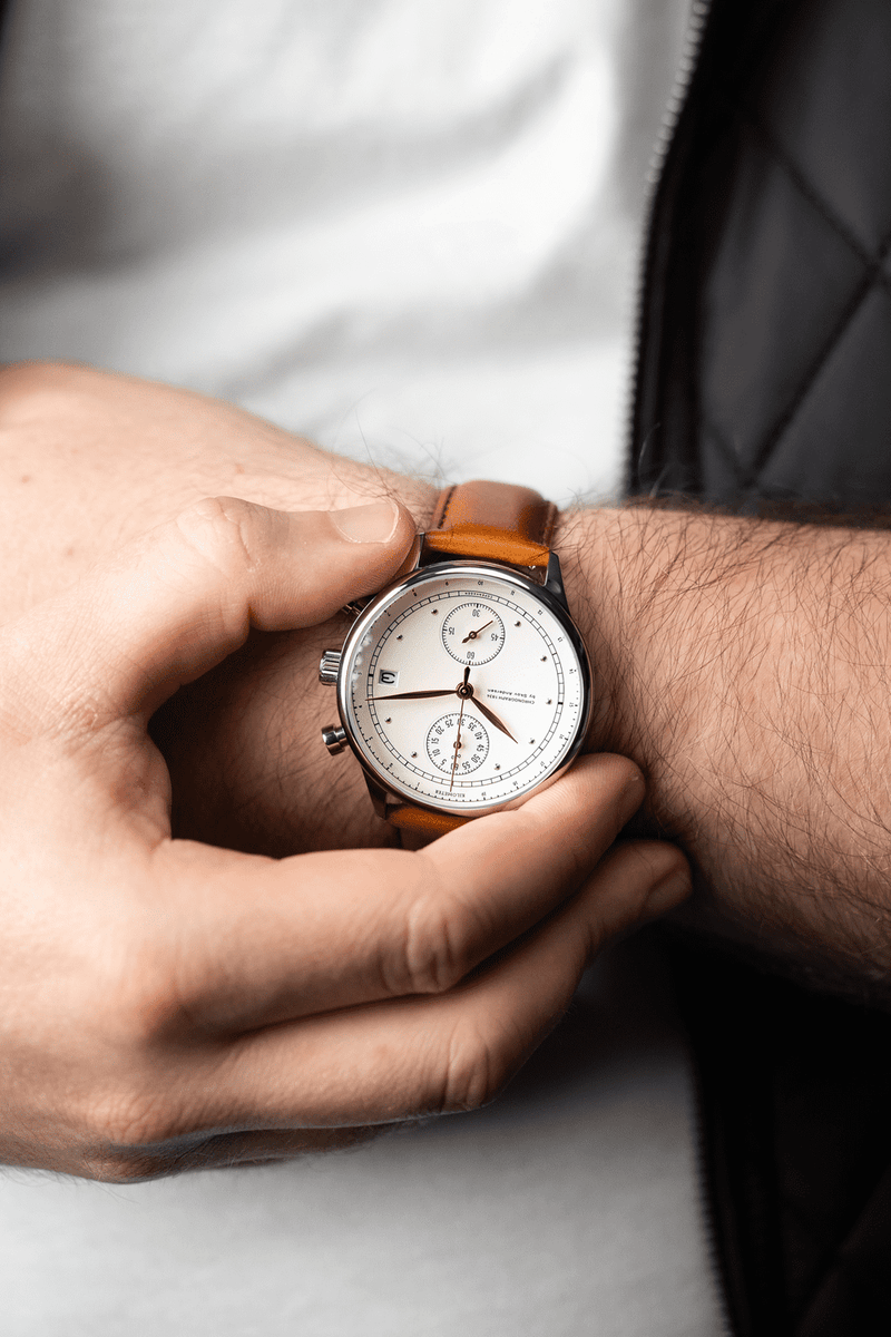 1834 Chronograph, Steel / White