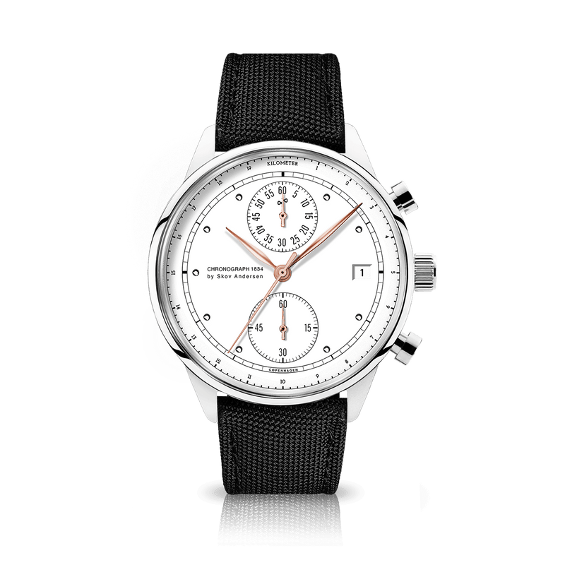 1834 Chronograph, Steel / White