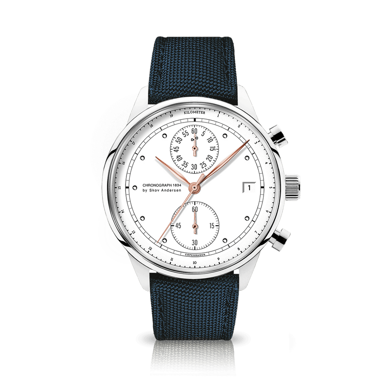 1834 Chronograph, Steel / White