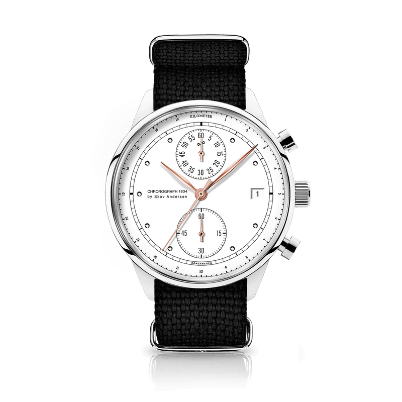 1834 Chronograph, Steel / White