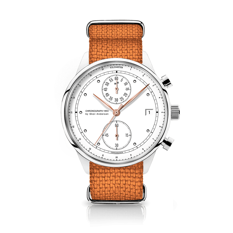 1834 Chronograph, Steel / White