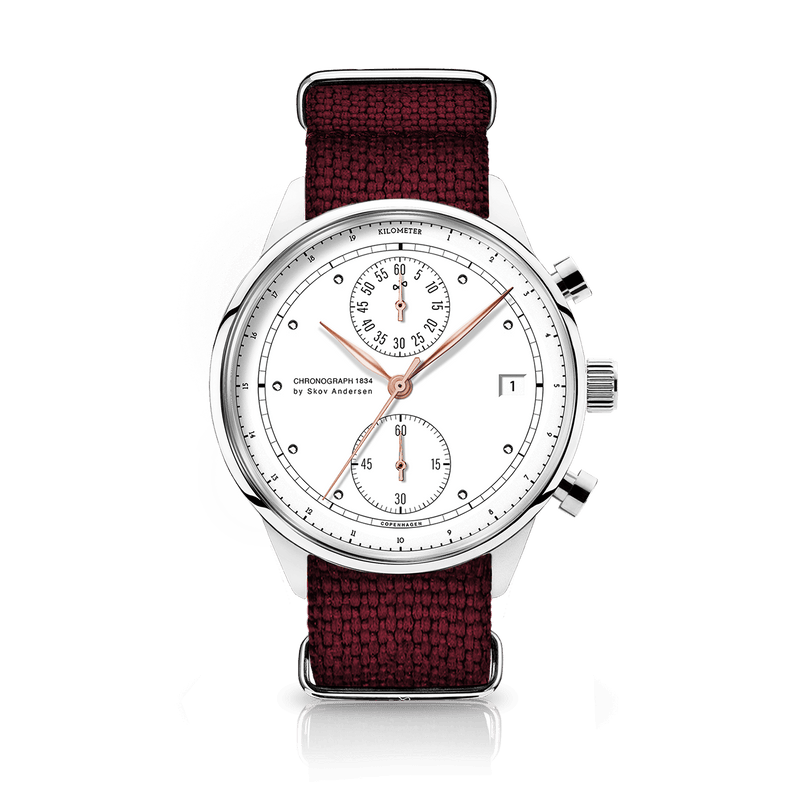 1834 Chronograph, Steel / White