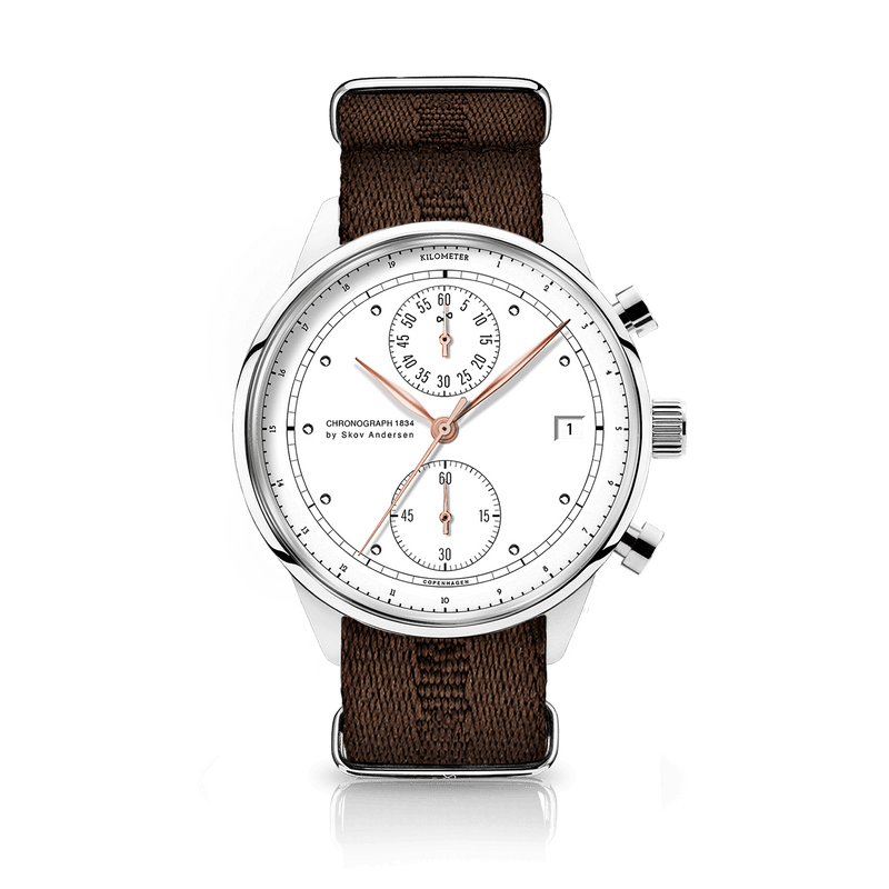 1834 Chronograph, Steel / White