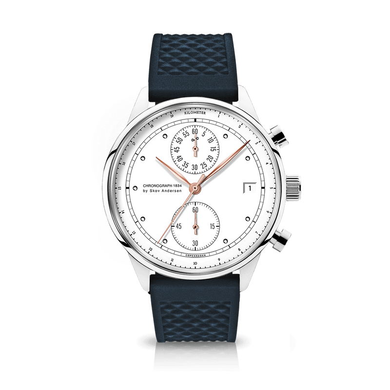 1834 Chronograph, Steel / White