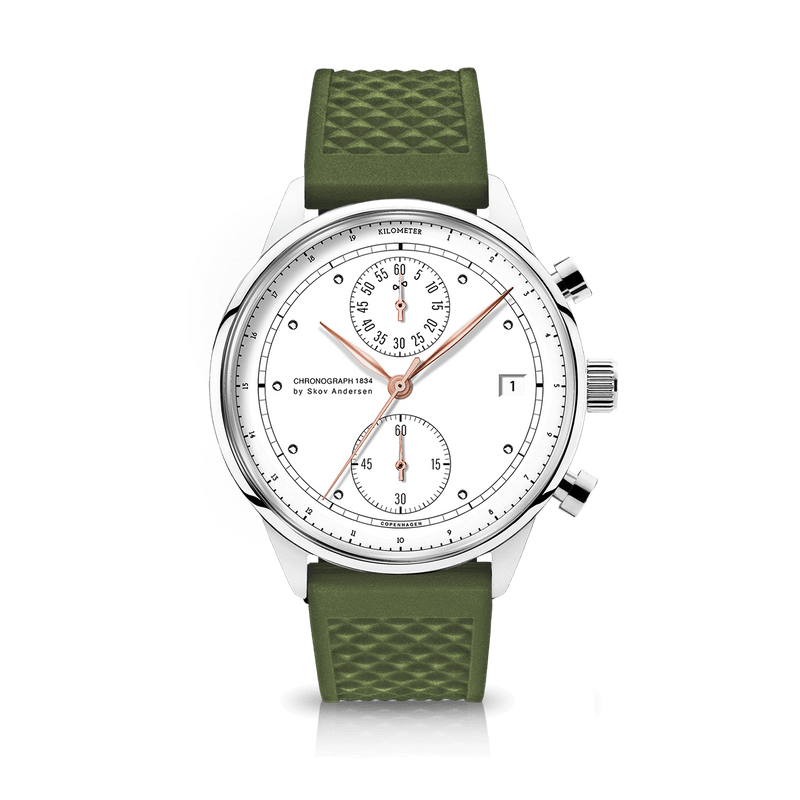 1834 Chronograph, Steel / White
