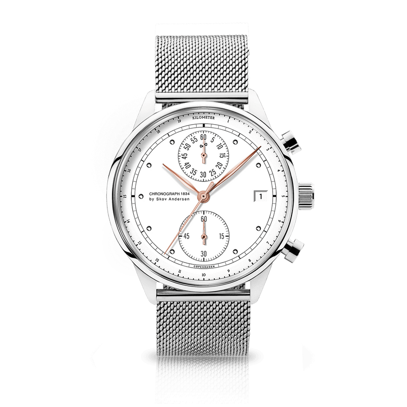 1834 Chronograph, Steel / White