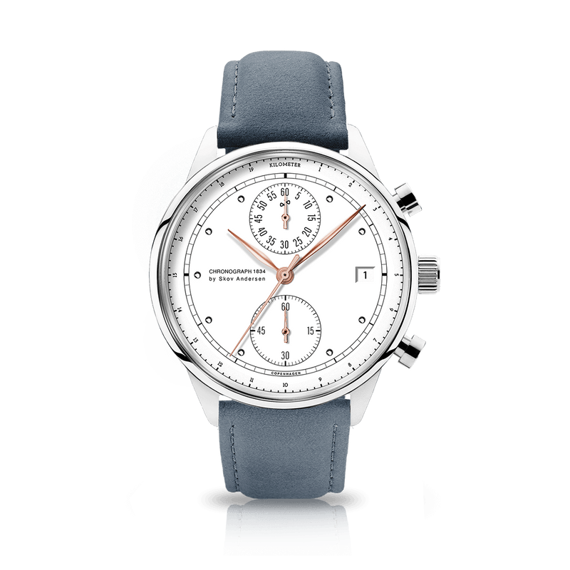 1834 Chronograph, Steel / White