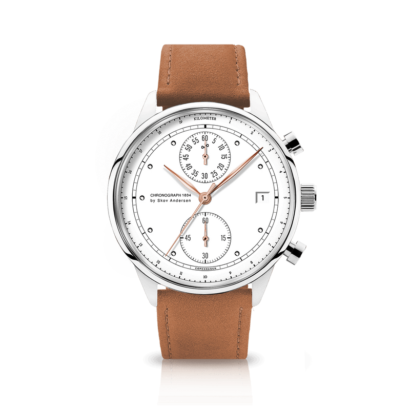 1834 Chronograph, Steel / White