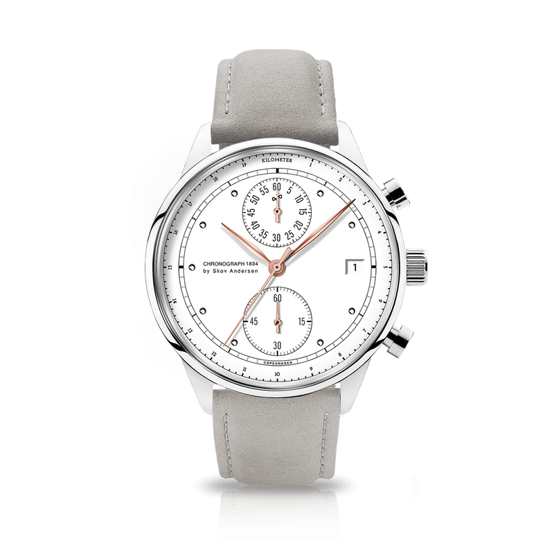 1834 Chronograph, Steel / White