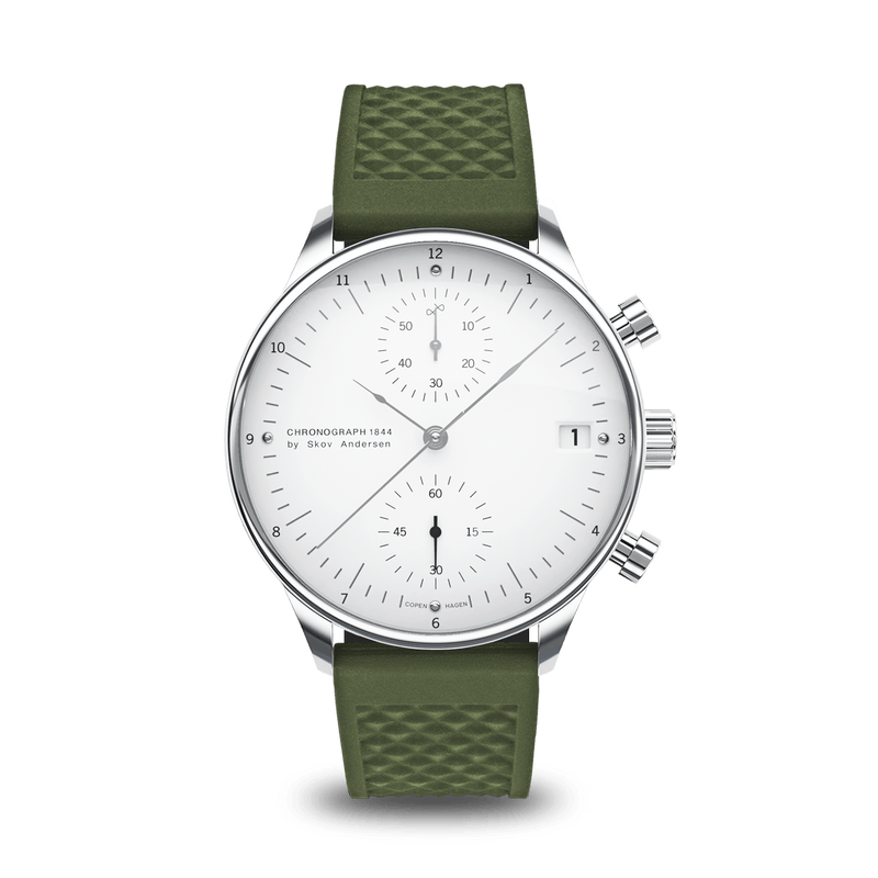 1844 Chronograph, Steel / White
