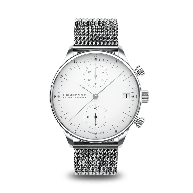 1844 Chronograph, Steel / White