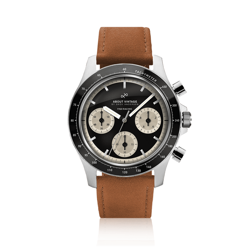 1960 Racing Chronograph, Steel / Black & Off White