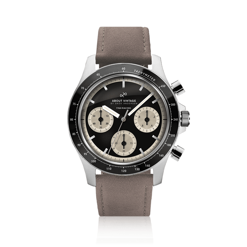 1960 Racing Chronograph, Steel / Black & Off White