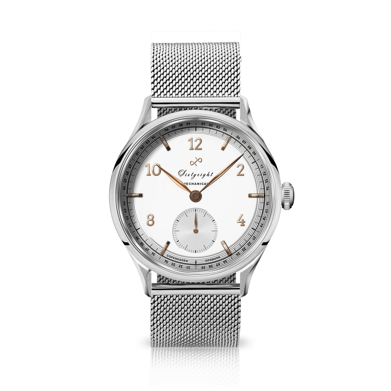 1968 Mechanical (Hand-Wound), Steel / White & Rose Gold