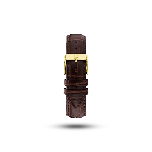 Pin Buckle - Brown Croco