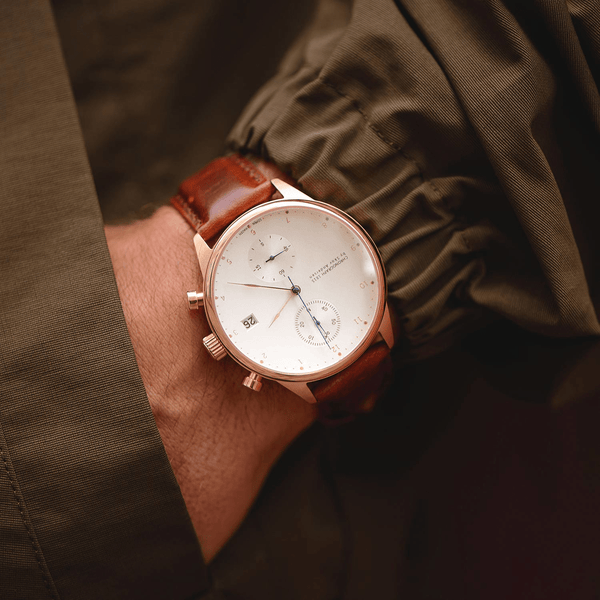 1815 Chronograph, Rose Gold / White