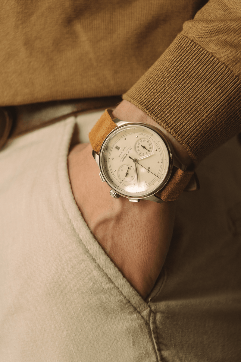 1934 Telechron, Steel / Off White (B)