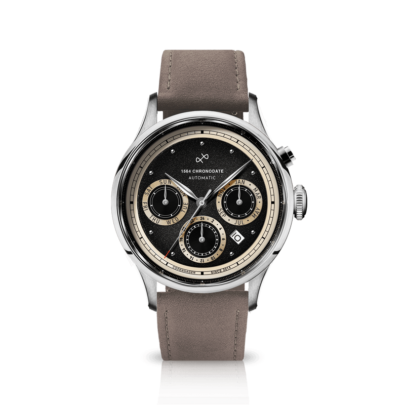 1564 Chronodate Automatic, Steel / Black