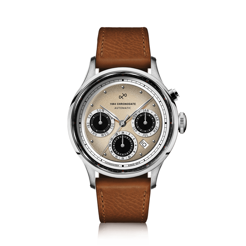 1564 Chronodate Automatic, Steel / Off White